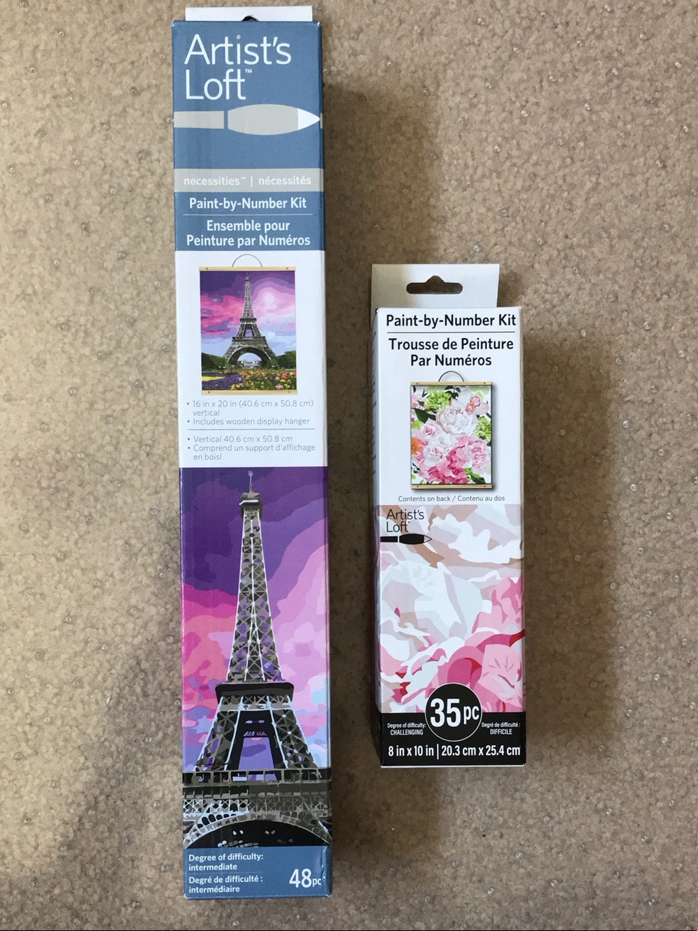 Purple Eiffel Tower Paint-by-Number Kit